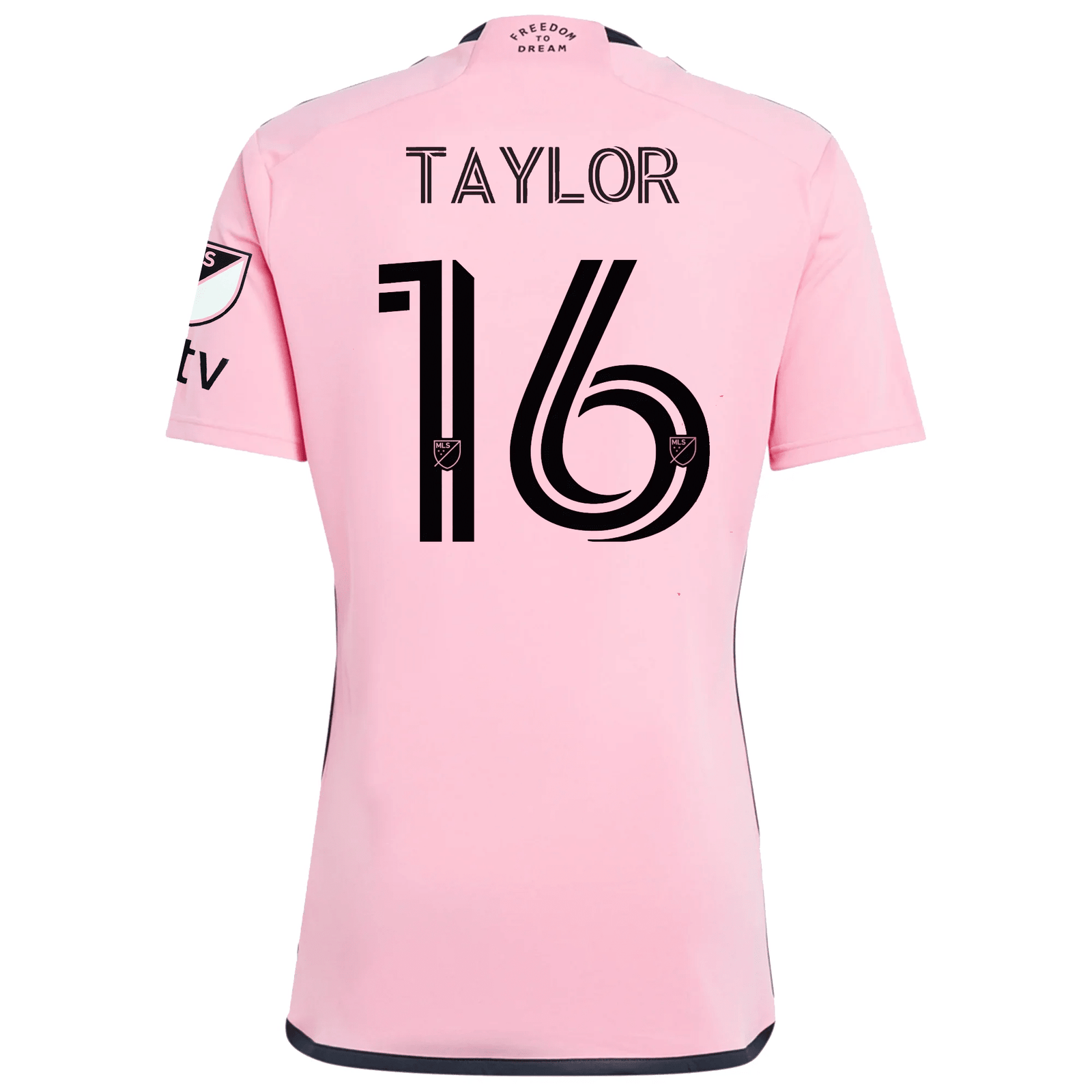 adidas Inter Miami Robert Taylor Royal Caribbean Home Jersey w/ MLS + Apple TV Patches 24/25 (Easy Pink) | SoccerWearhouse