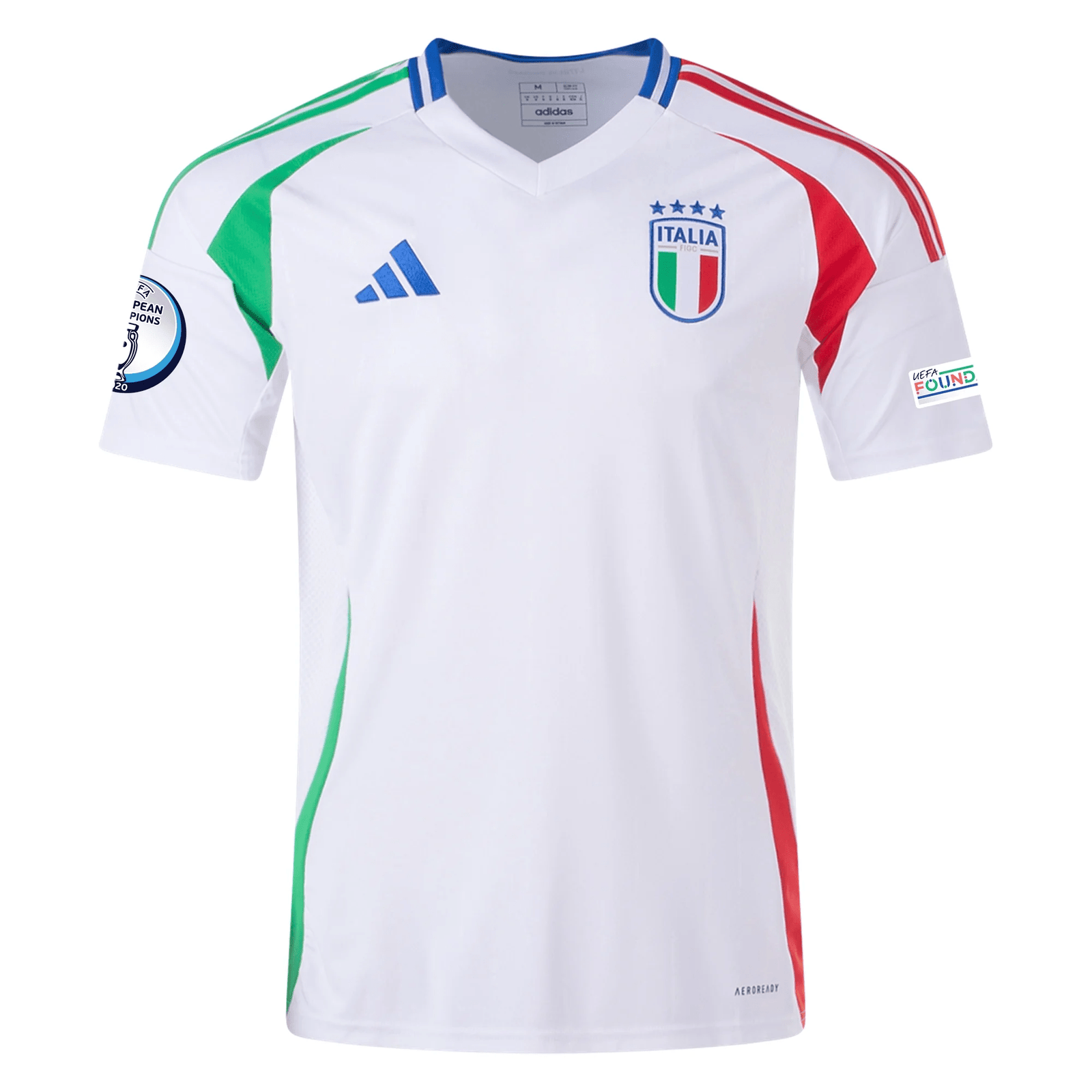 adidas Italy Away Jersey w/ Euro 2024 Patches 24/25 (Blue) | SoccerWearhouse