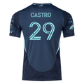 adidas J. Castro Seattle Sounders Authentic Away Jersey 25/26 w/ MLS Patches & Sponsor (Aura Ink)