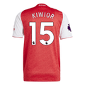 adidas Jakub Kiwior Arsenal FC Authentic Home Jersey 25/26 w/ EPL Patch (Better Scarlet/White