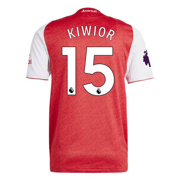adidas Jakub Kiwior Arsenal FC Authentic Home Jersey 25/26 w/ EPL Patc