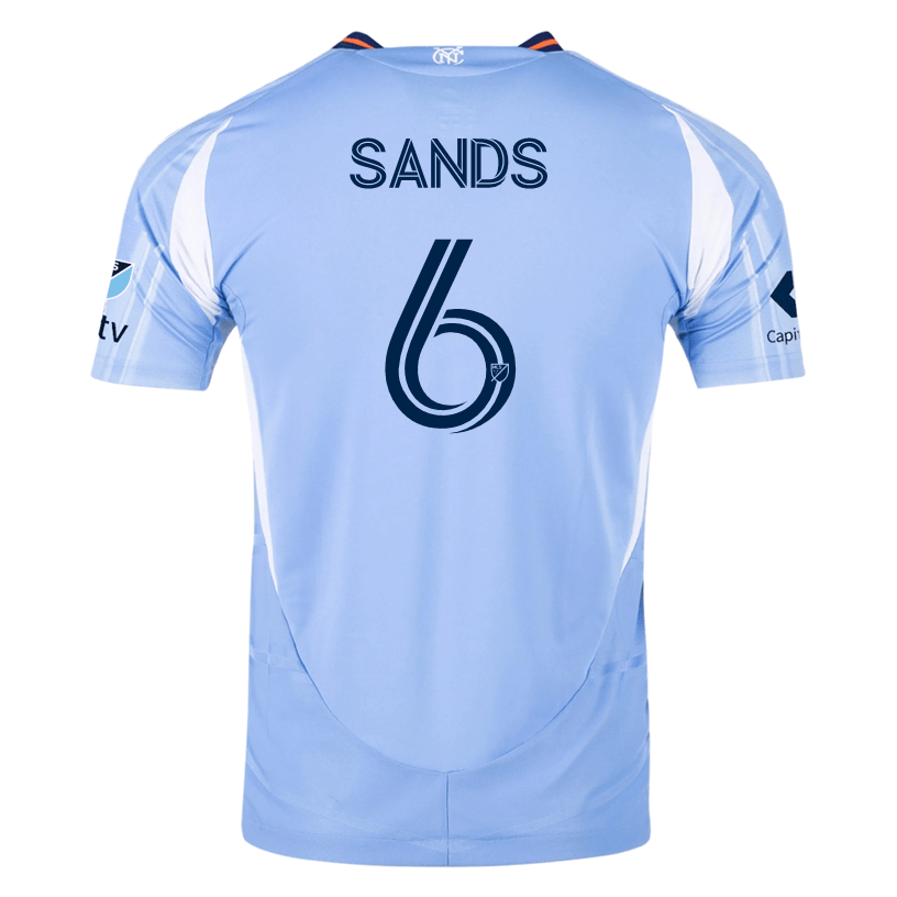 adidas James Sands New York City FC Authentic Home Jersey 25/26 w/ MLS Patches (Bahia Light Blue) | SoccerWearhouse