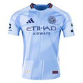 adidas New York City FC Authentic Home Jersey 25/26 w/ MLS Patches (Bahia Light Blue)