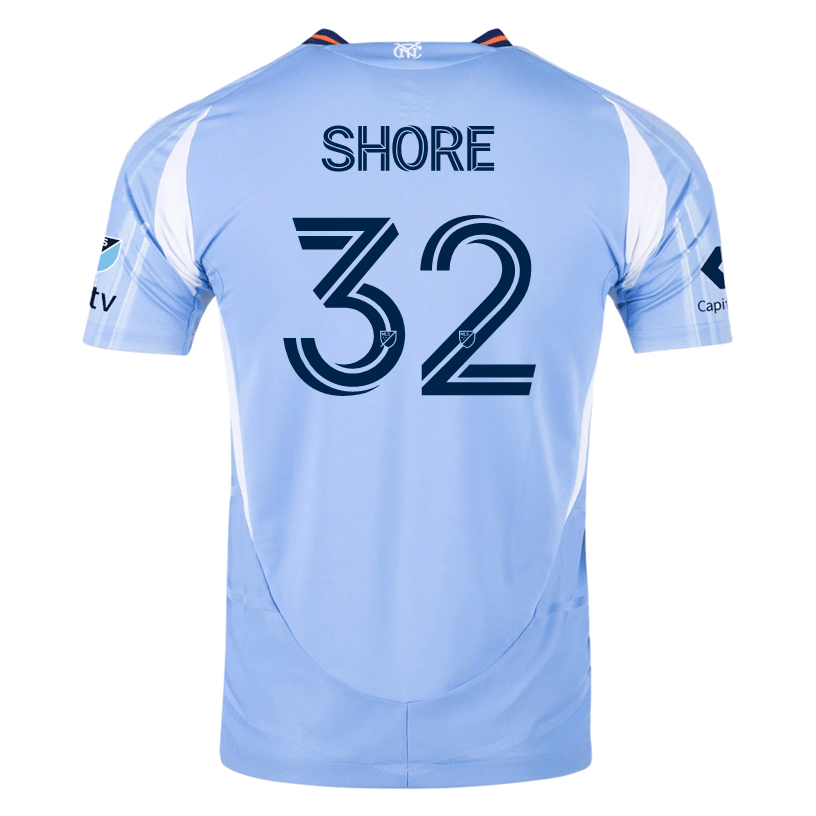 adidas Jonathan Shore New York City FC Authentic Home Jersey 25/26 w/ MLS Patches (Bahia Light Blue) | SoccerWearhouse