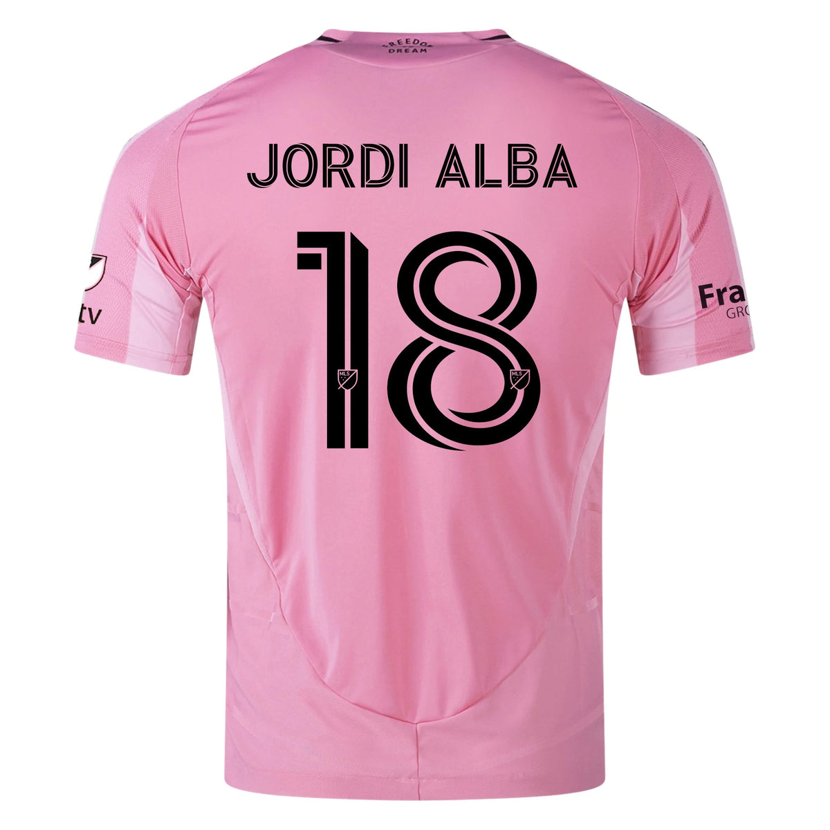 adidas Jordi Alba Inter Miami CF Authentic Home Jersey 25/26 w/ MLS Patches + Sponsor (Easy Pink) | SoccerWearhouse