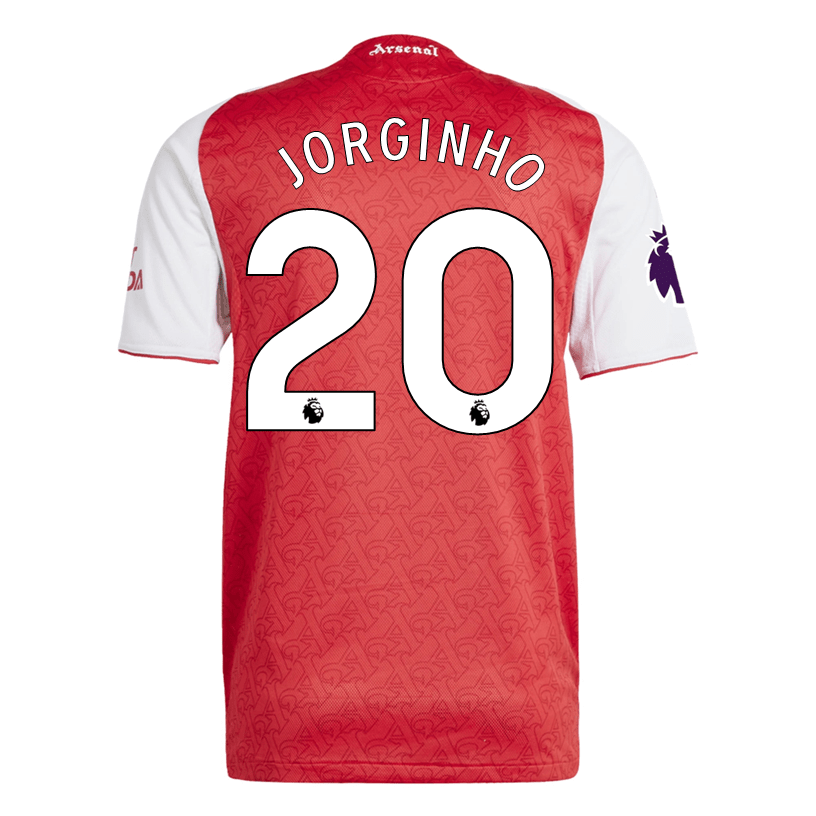 adidas Jorginho Arsenal FC Authentic Home Jersey 25/26 w/ EPL Patch (Better Scarlet/White | SoccerWearhouse
