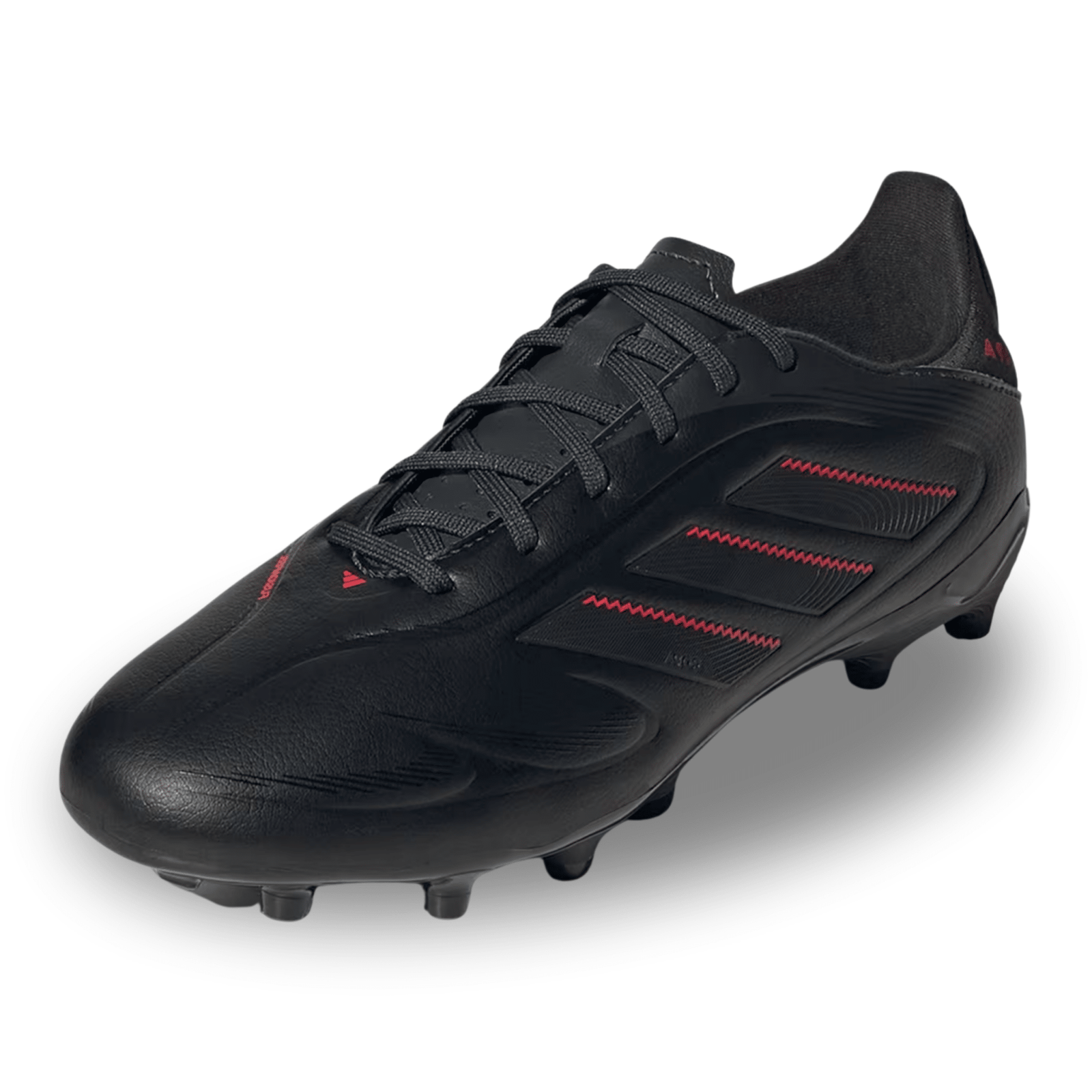 adidas Jr. Copa Pure III League FG/MG Soccer Cleats (Black/Carbon/Lucid Red) | SoccerWearhouse