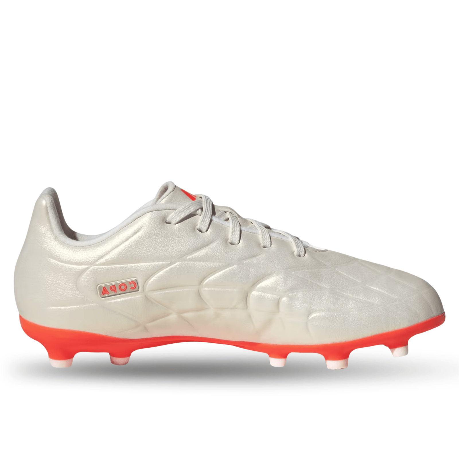 adidas Jr. Copa Pure.3 Firm Ground Soccer Cleats (Off White/Team Solar Orange) | SoccerWearhouse