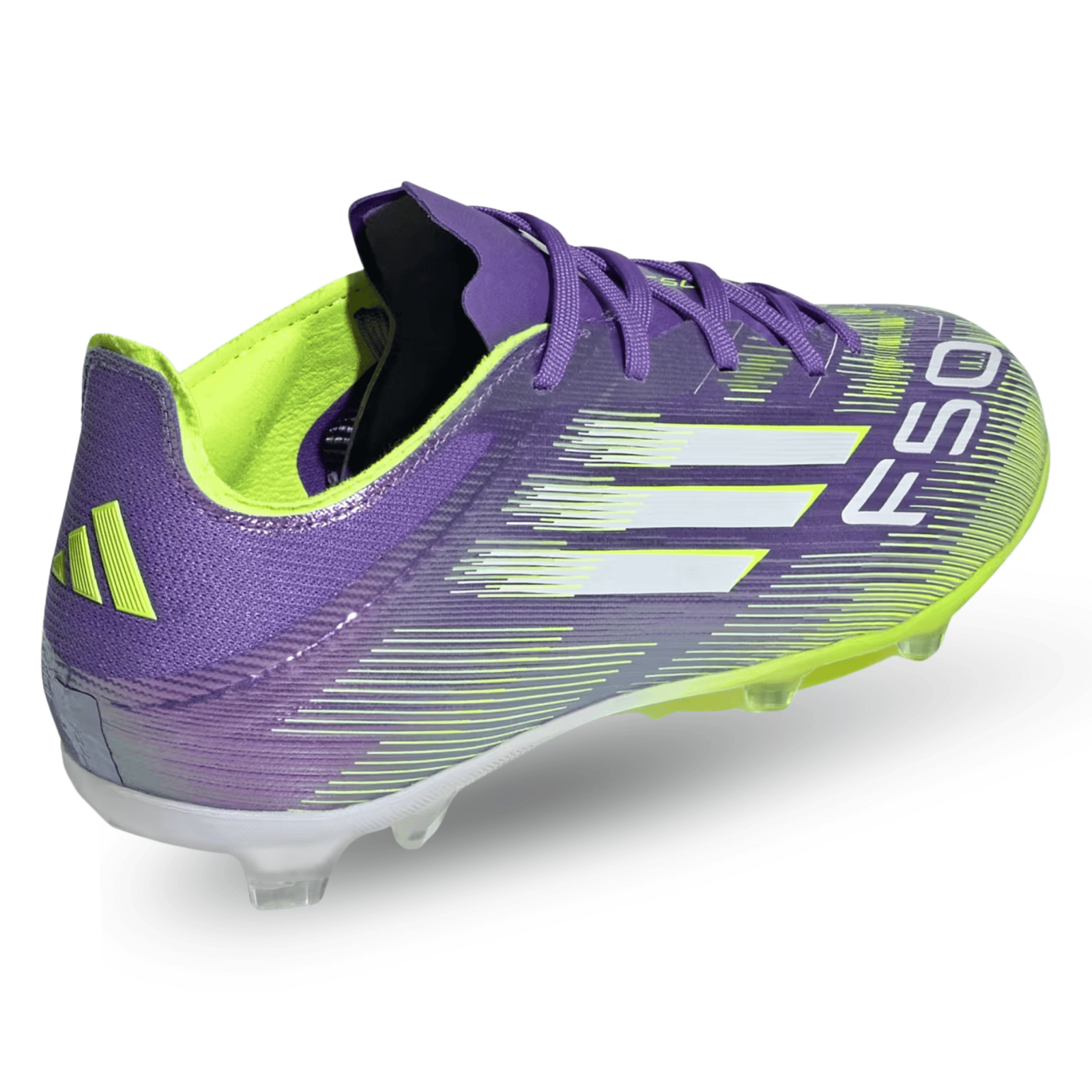 adidas Jr. F50 Elite FG Soccer Cleats (Purple Rush/Lucid Lemon) | SoccerWearhouse
