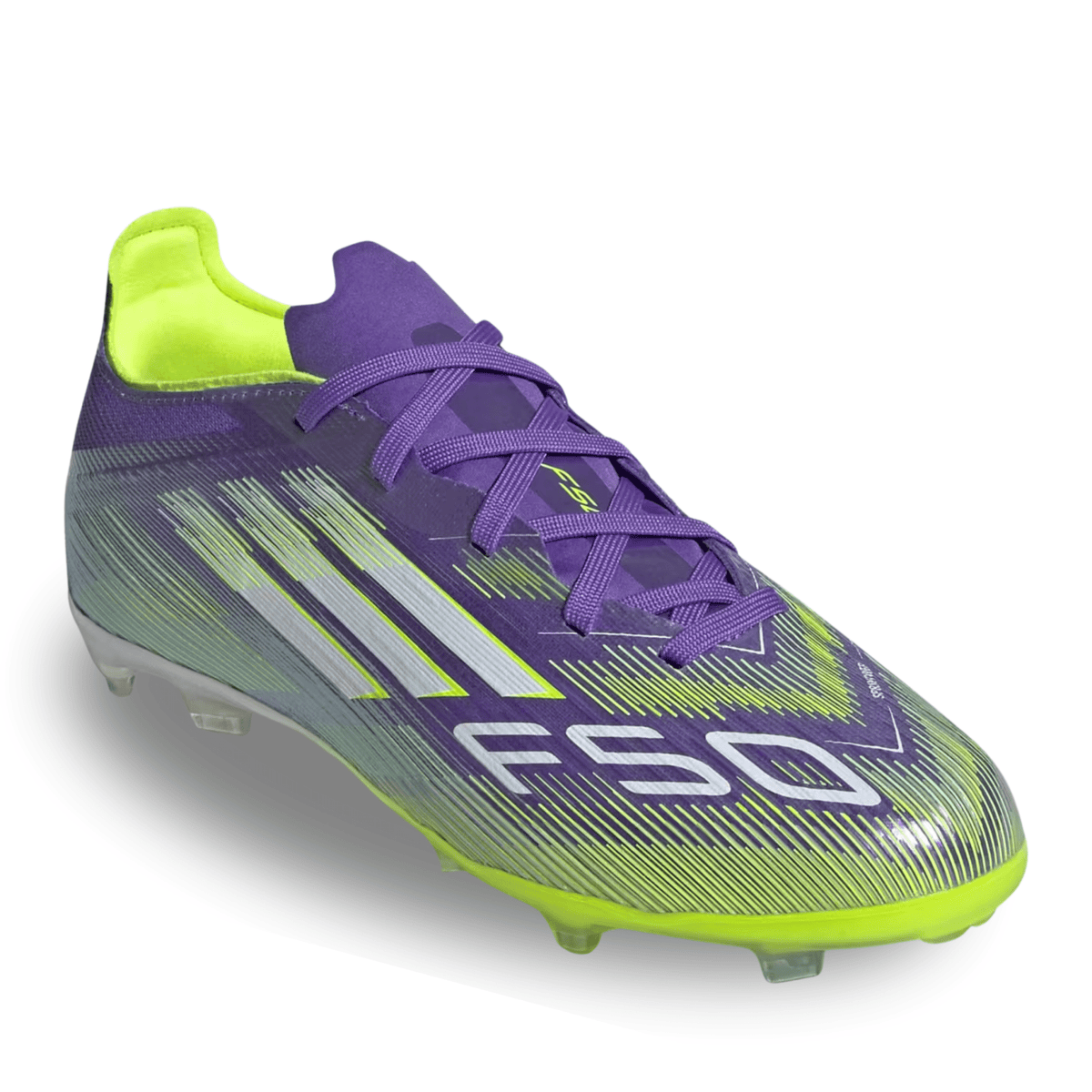 adidas Jr. F50 Elite FG Soccer Cleats (Purple Rush/Lucid Lemon) | SoccerWearhouse