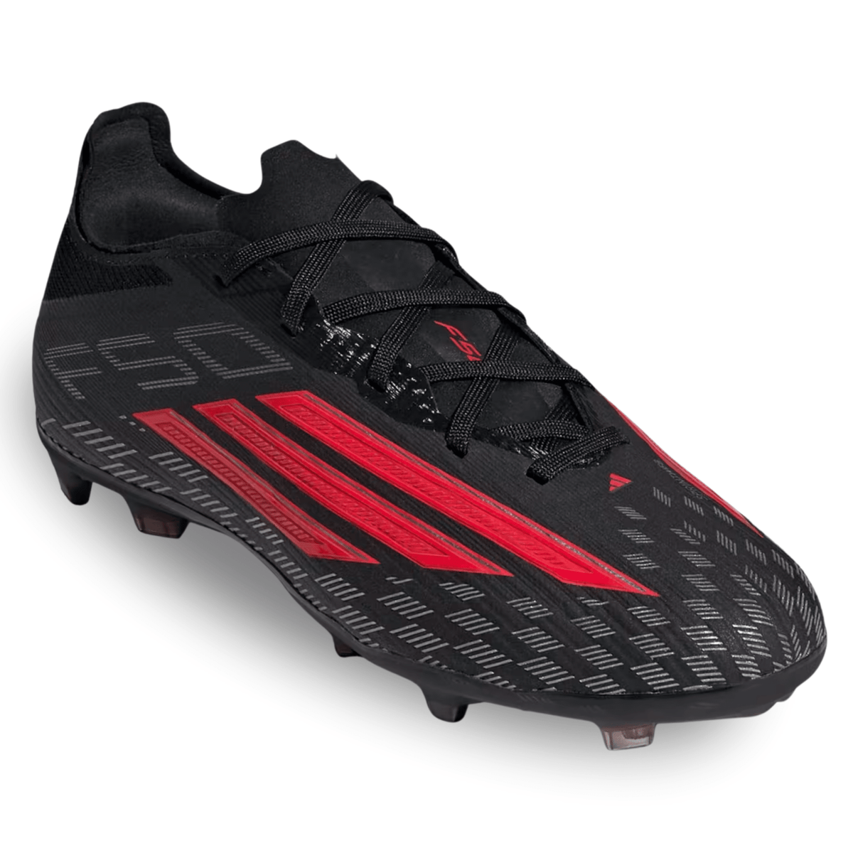 adidas Jr. F50 Elite Firm Ground Soccer Cleats (Black/Lucid Red) | SoccerWearhouse