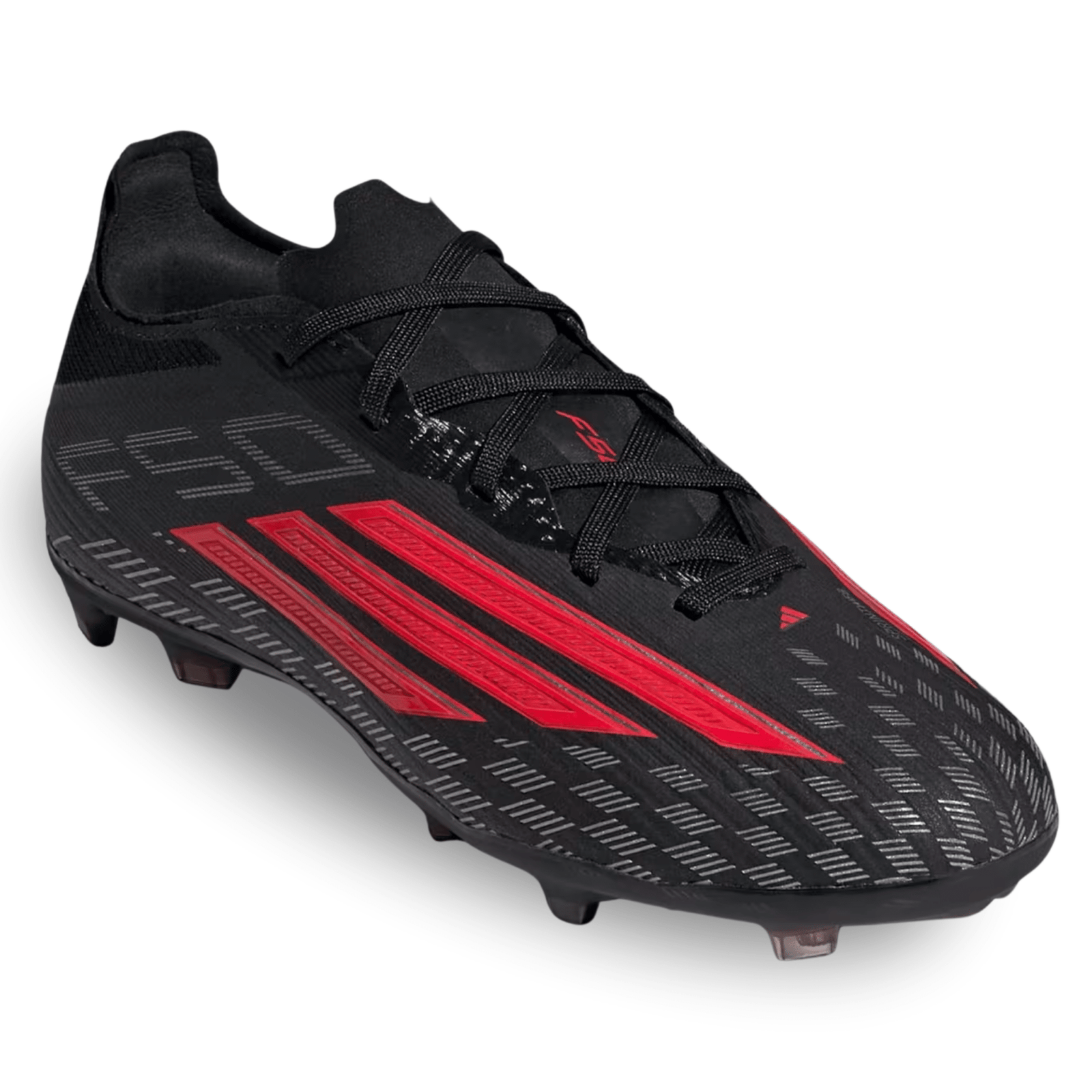 adidas Jr. F50 Elite Firm Ground Soccer Cleats (Black/Lucid Red) | SoccerWearhouse