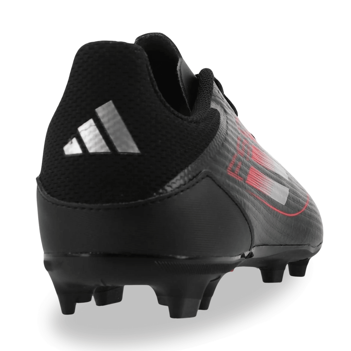 adidas Jr. F50 League FG/MG Soccer Cleats (Black/Iron Metallic/Lucid Red) | SoccerWearhouse