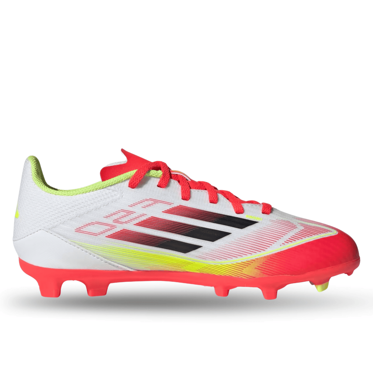 adidas Jr. F50 League FG/MG Soccer Cleats (White/Black/Yellow) | SoccerWearhouse