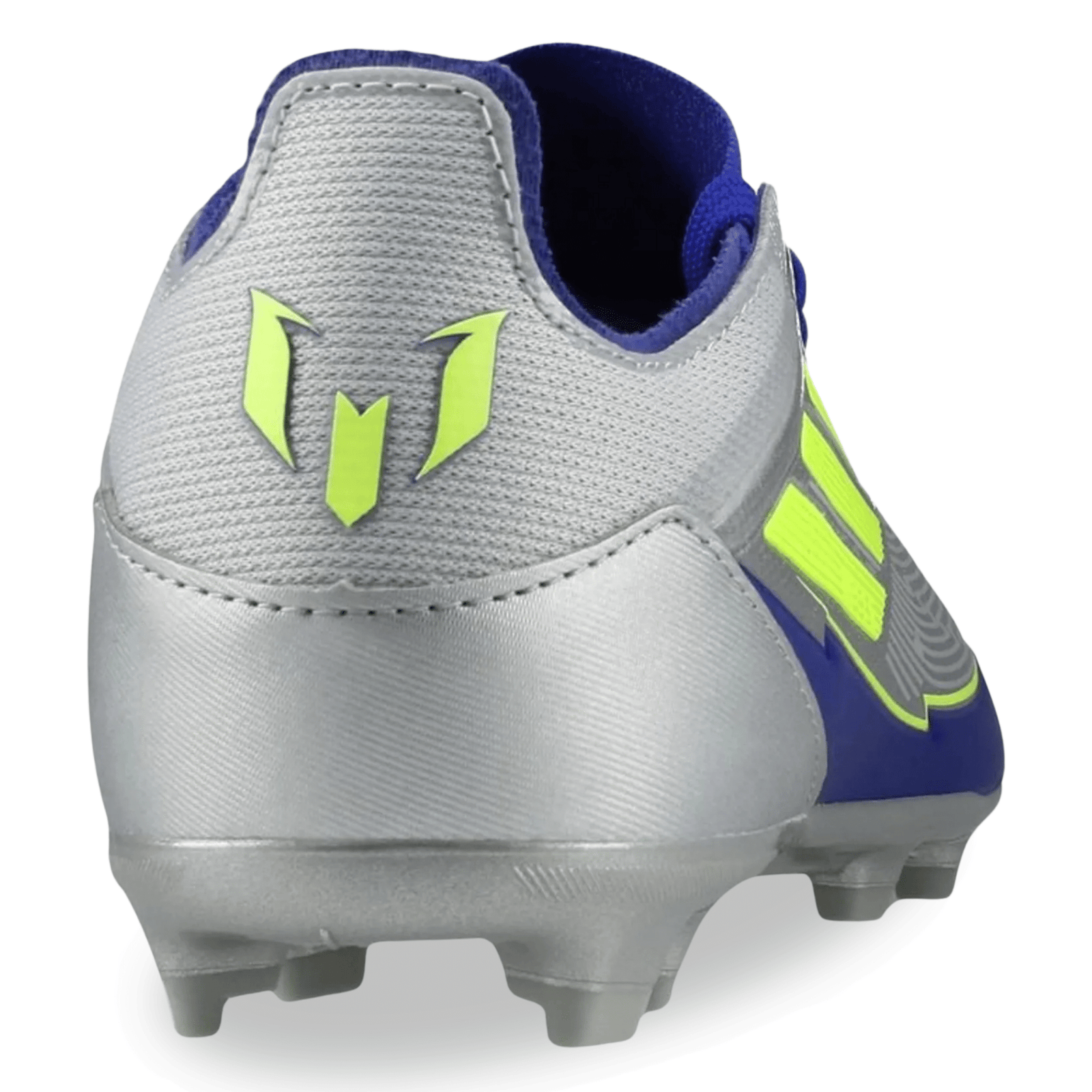 adidas Jr. F50 Messi Elite FG Soccer Cleats (Silver Metallic/Lucid Blue) | SoccerWearhouse