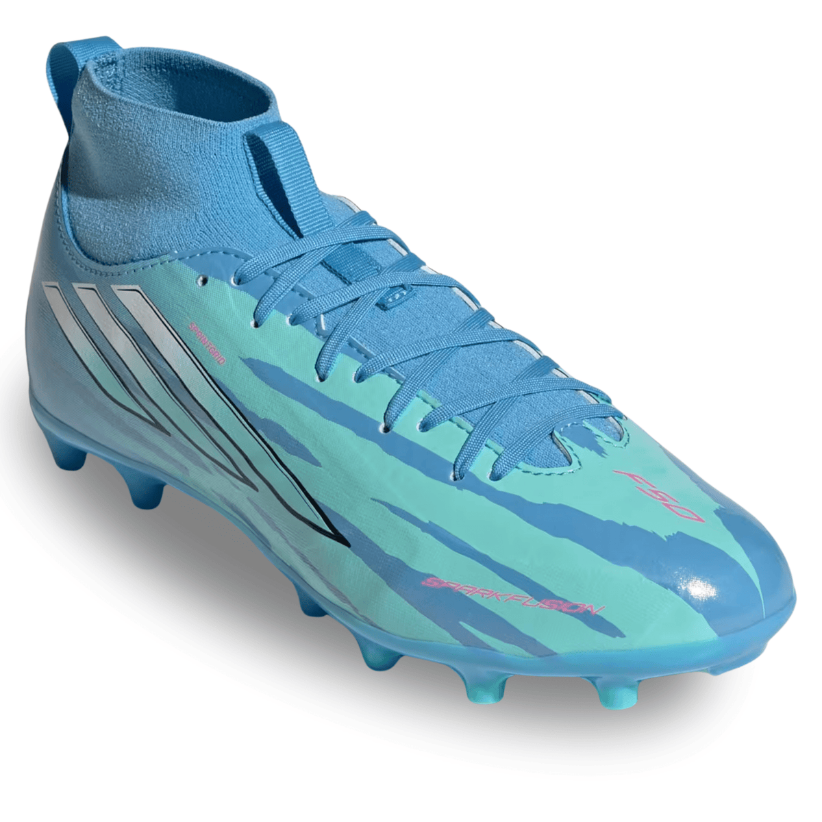 adidas Jr. F50 Sparkfusion League FG/MG Soccer Cleats (Blue) | SoccerWearhouse