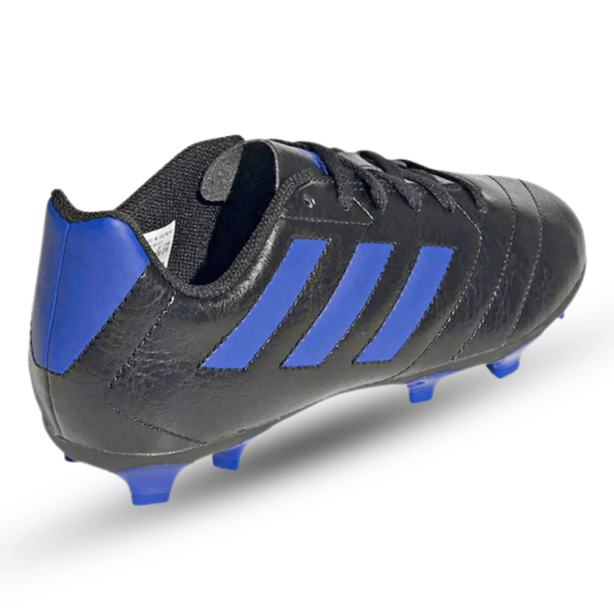 aDIDAS JR. GOLETTO VII Firm Ground Soccer Cleats (CORE BLACK/ROYAL BLUE) | SoccerWearhouse