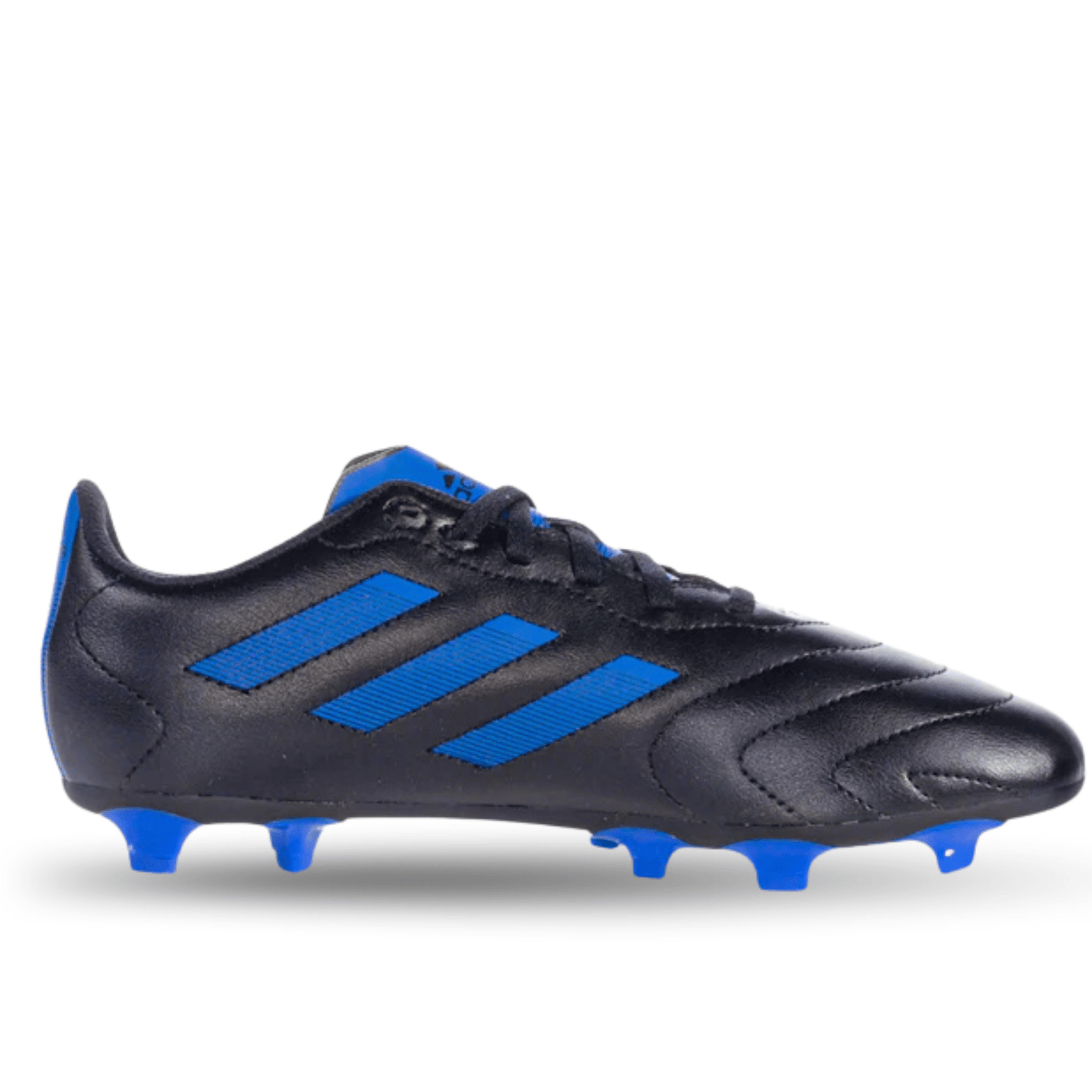 adidas Jr. Goletto VIII Firm Ground Soccer Cleats (Black/Team Royal Blue) | SoccerWearhouse