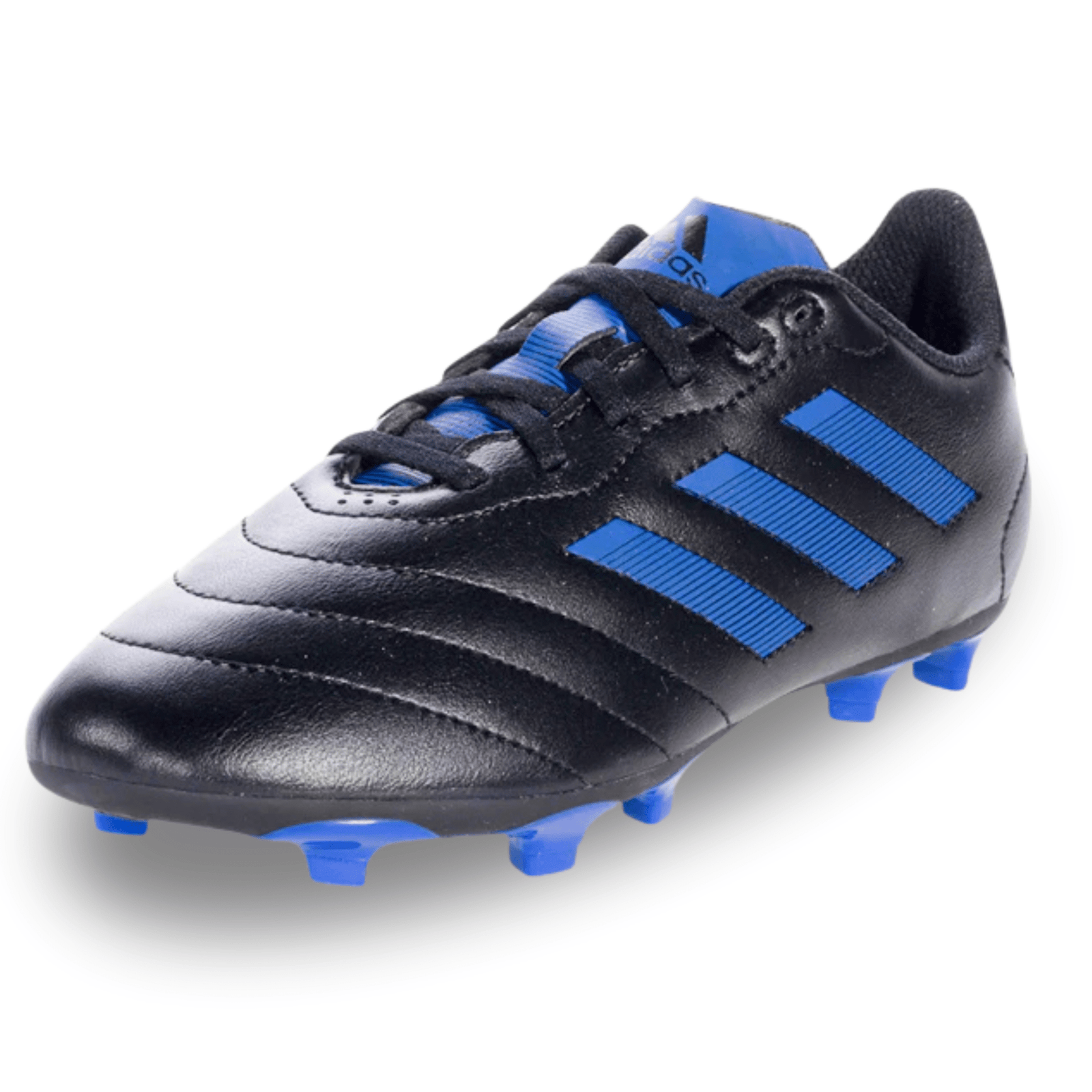 adidas Jr. Goletto VIII Firm Ground Soccer Cleats (Black/Team Royal Blue) | SoccerWearhouse