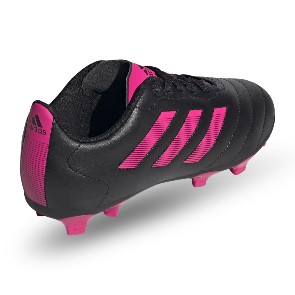 adidas Jr. Goletto VIII Firm Ground Soccer Cleats (Black/Team Shock Pink) | SoccerWearhouse