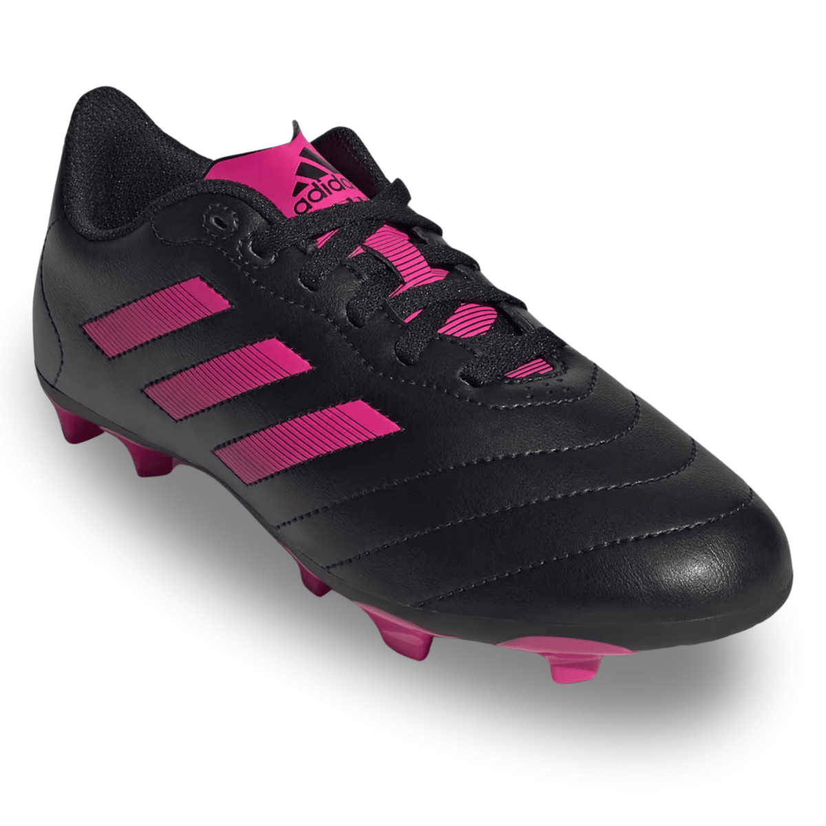 adidas Jr. Goletto VIII Firm Ground Soccer Cleats (Black/Team Shock Pink) | SoccerWearhouse