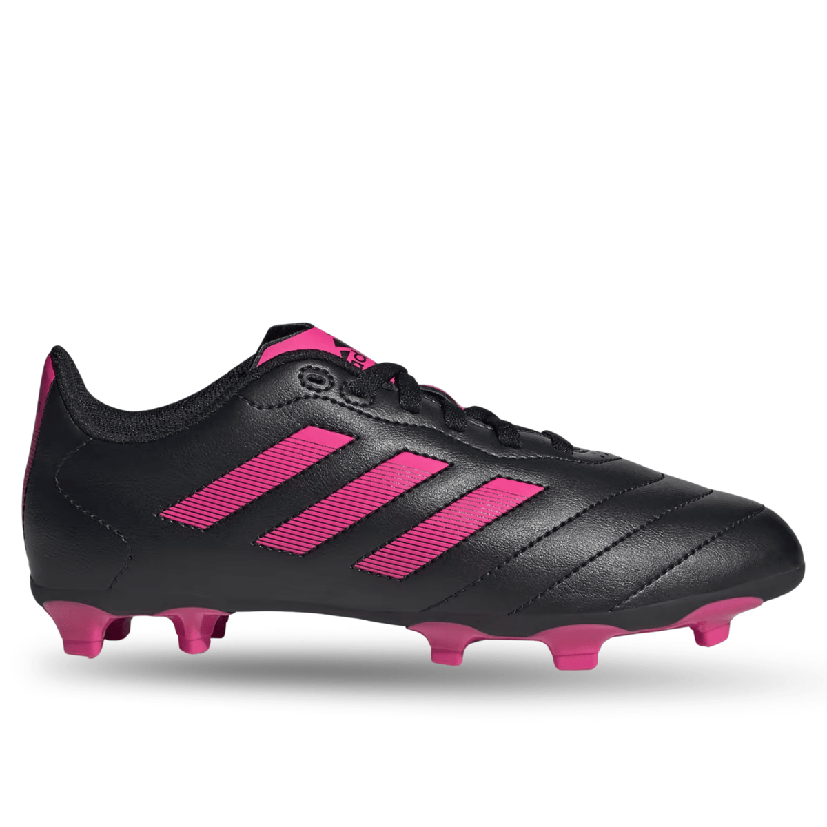 adidas Jr. Goletto VIII Firm Ground Soccer Cleats (Black/Team Shock Pink) | SoccerWearhouse