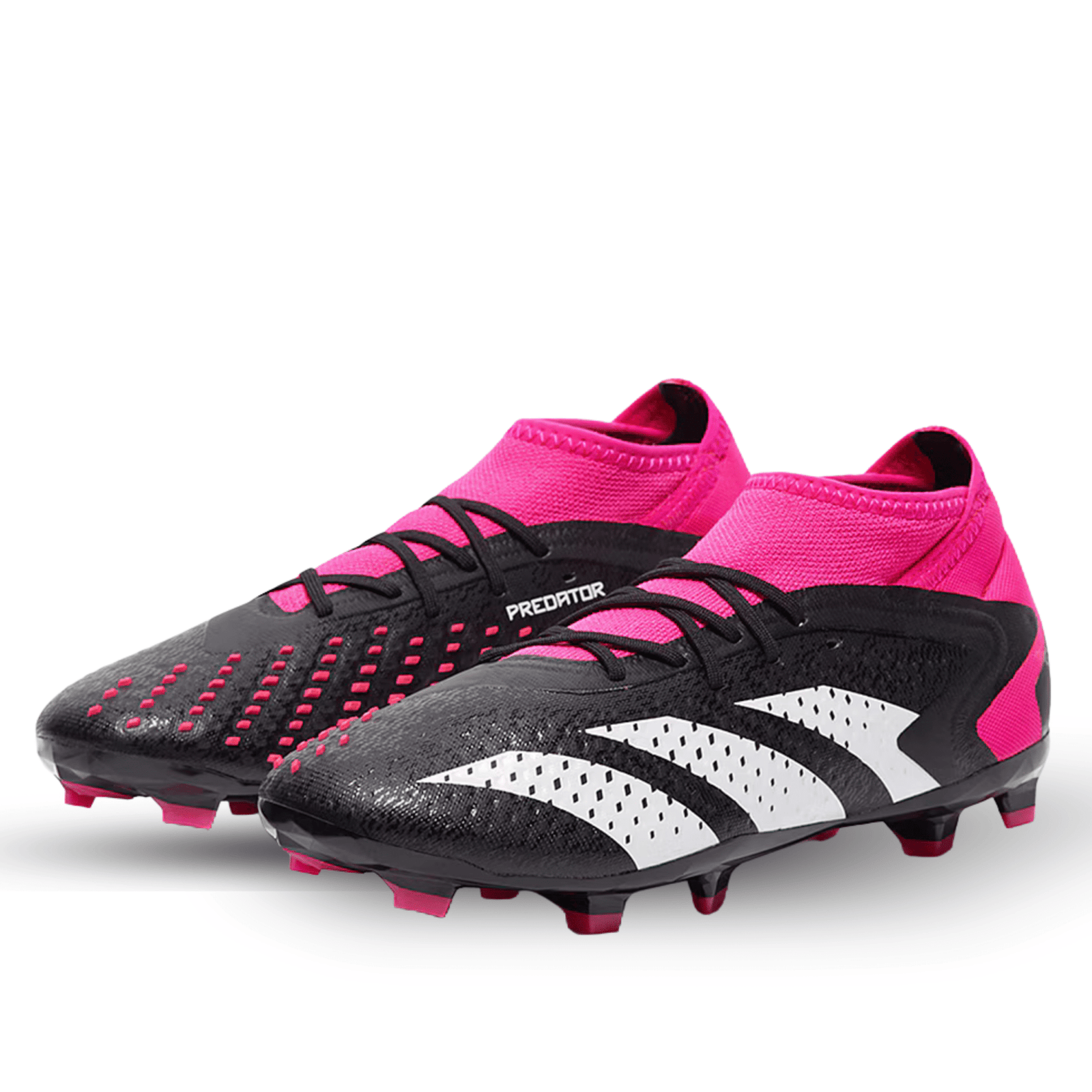 adidas Jr. Predator Accuracy.1 Firm Ground Soccer Cleats (Core Black/Team Shock Pink) | SoccerWearhouse