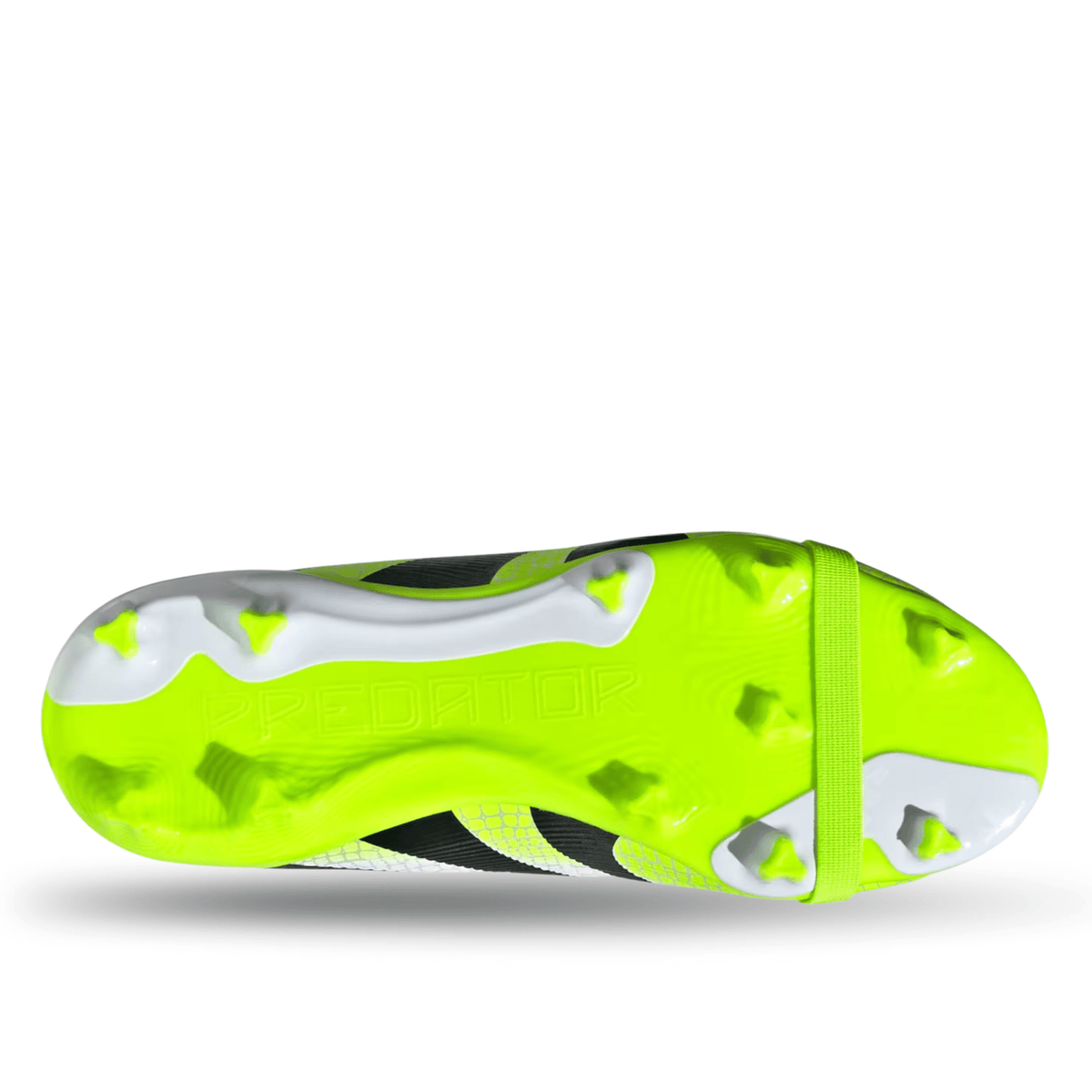 adidas Jr. Predator League FT FG/MG Soccer Cleats (White/Lucid Lemon) | SoccerWearhouse