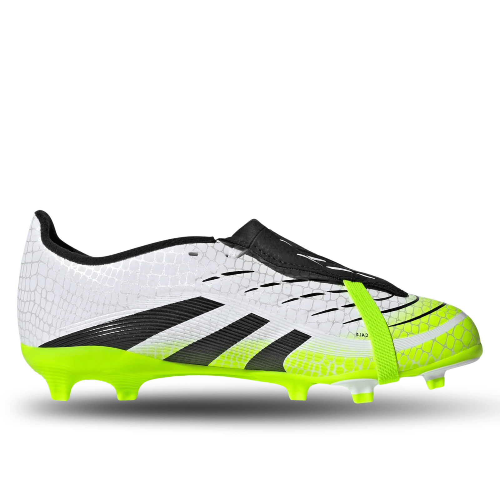 adidas Jr. Predator League FT FG/MG Soccer Cleats (White/Lucid Lemon) | SoccerWearhouse