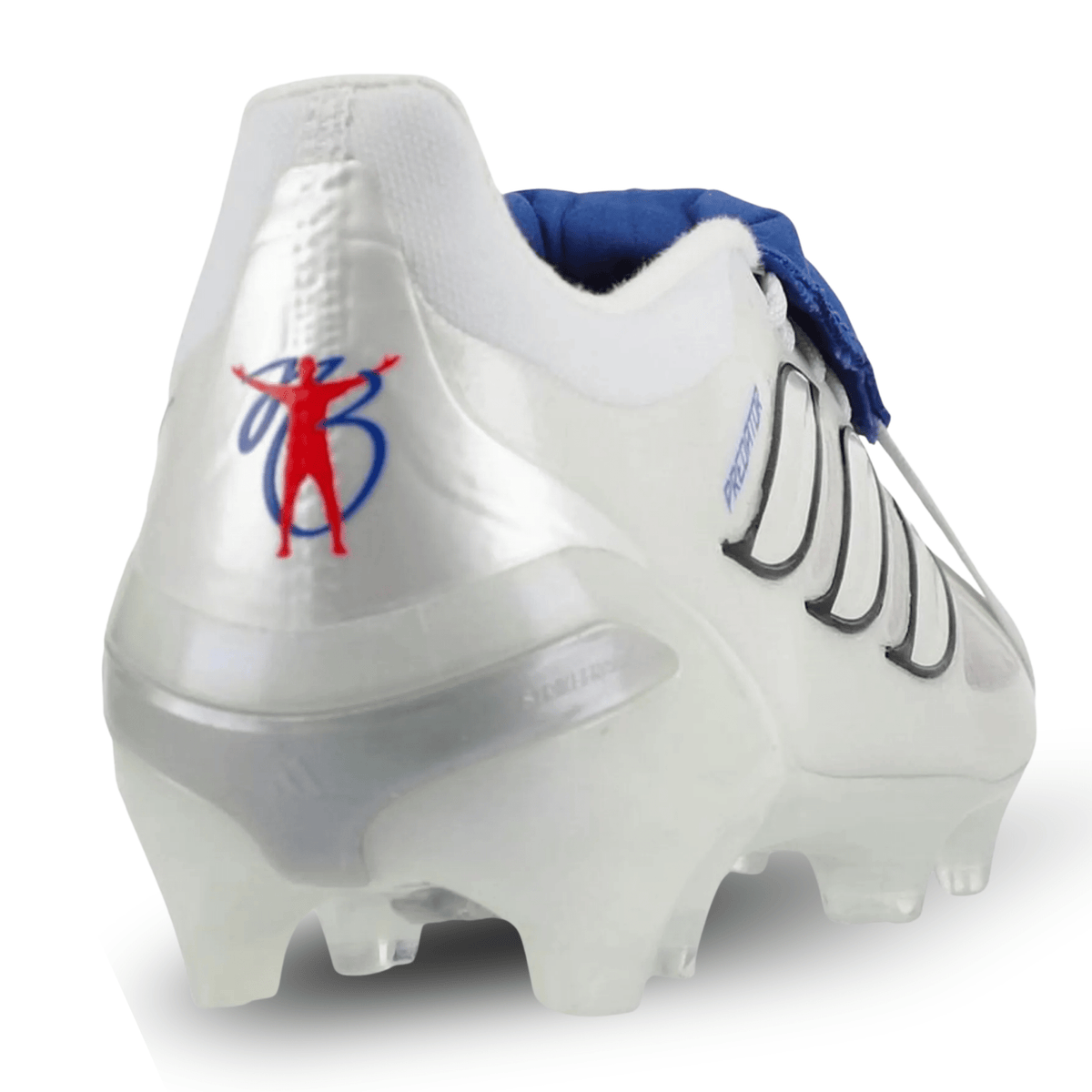 adidas Jr. Predator League FT Firm Ground Soccer Cleats (White/Zero Metallic/Royal Blue) | SoccerWearhouse