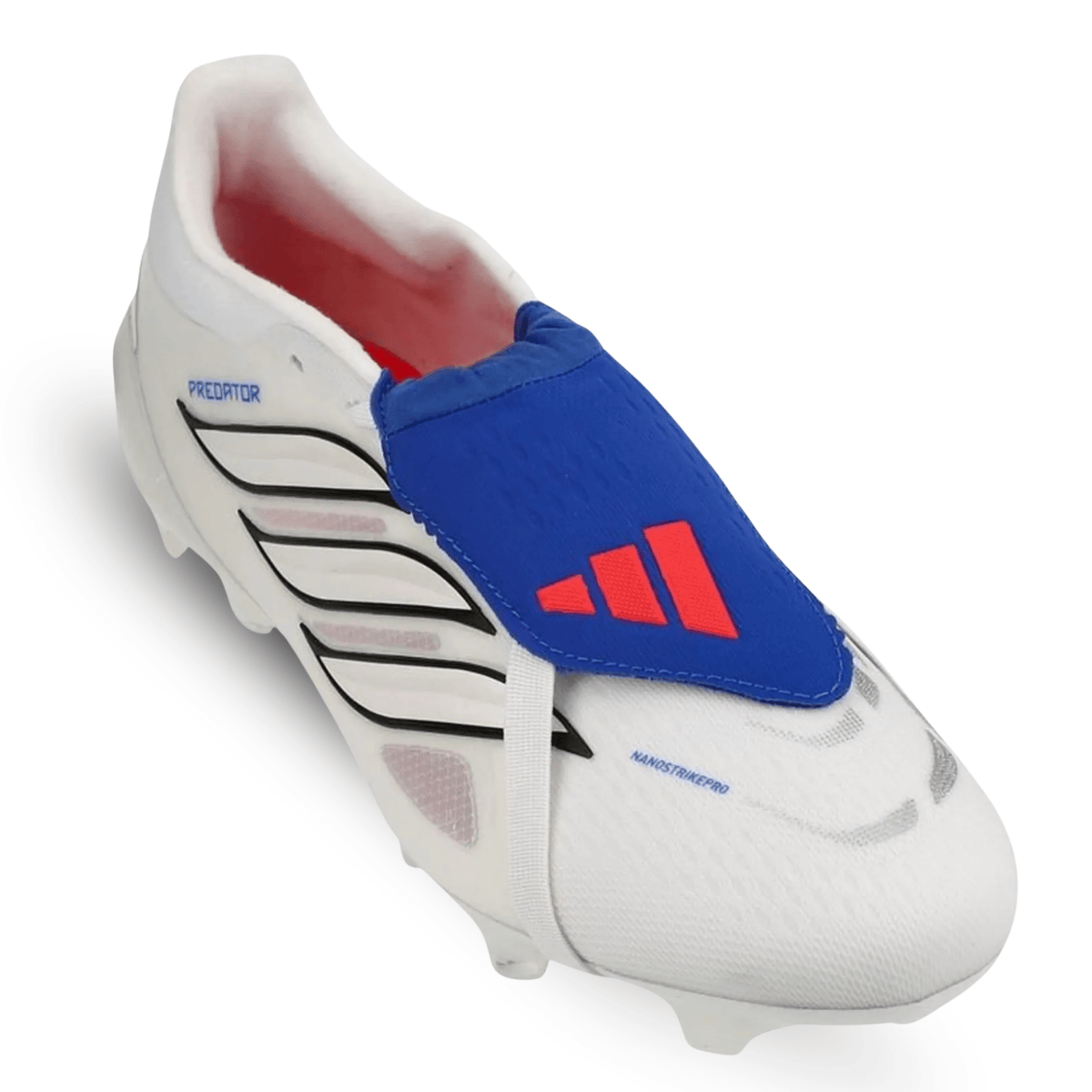 adidas Jr. Predator League FT Firm Ground Soccer Cleats (White/Zero Metallic/Royal Blue) | SoccerWearhouse