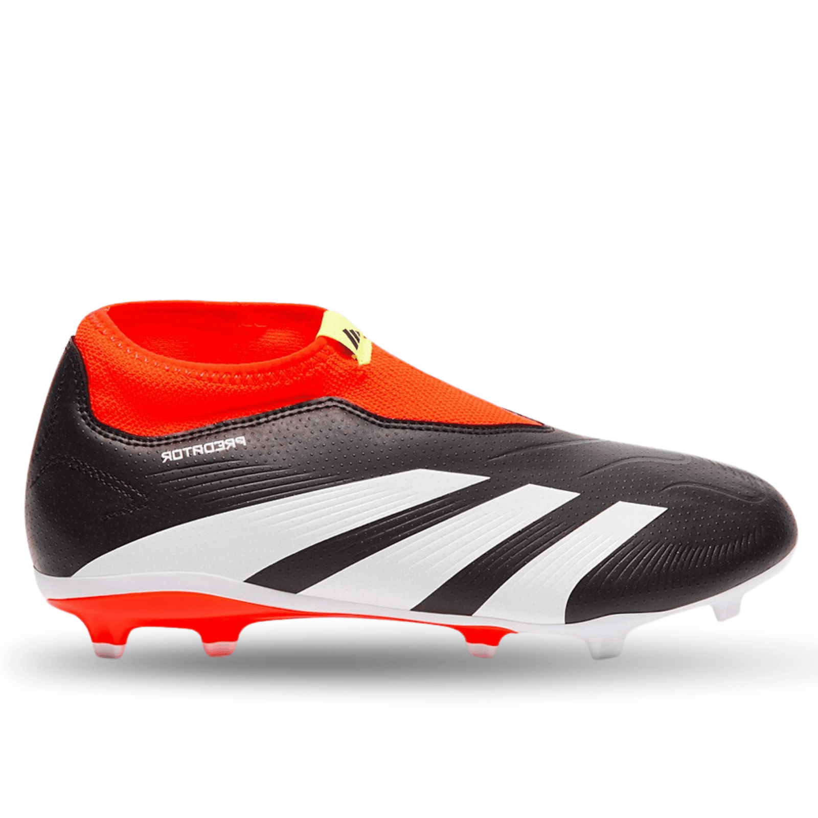 adidas Jr. Predator League Laceless Firm Ground Soccer Cleats (Core Black/White/Solar Red) | SoccerWearhouse