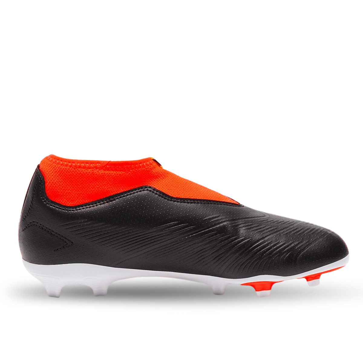 adidas Jr. Predator League Laceless Firm Ground Soccer Cleats (Core Black/White/Solar Red) | SoccerWearhouse