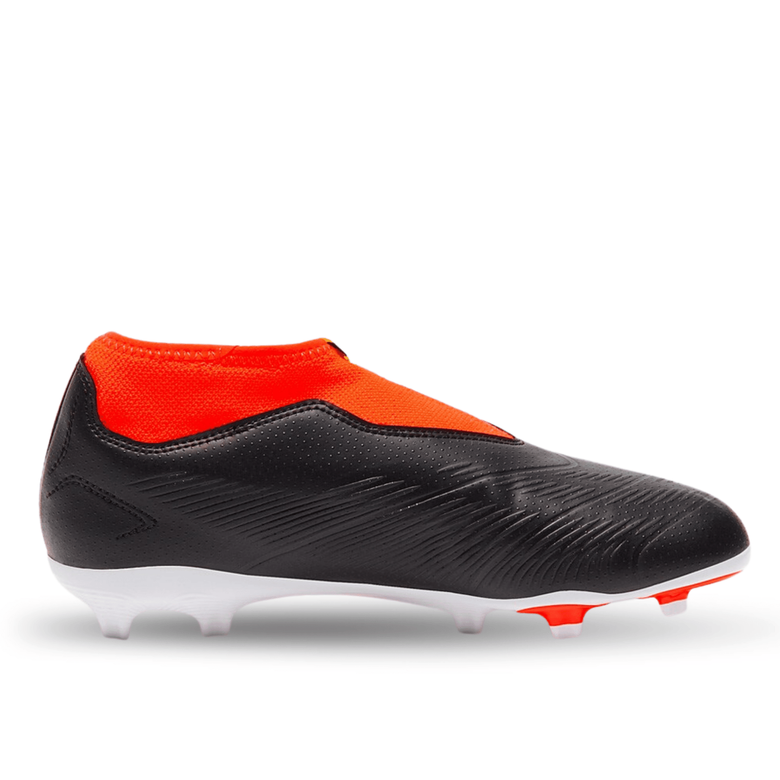 adidas Jr. Predator League Laceless Firm Ground Soccer Cleats (Core Black/White/Solar Red) | SoccerWearhouse