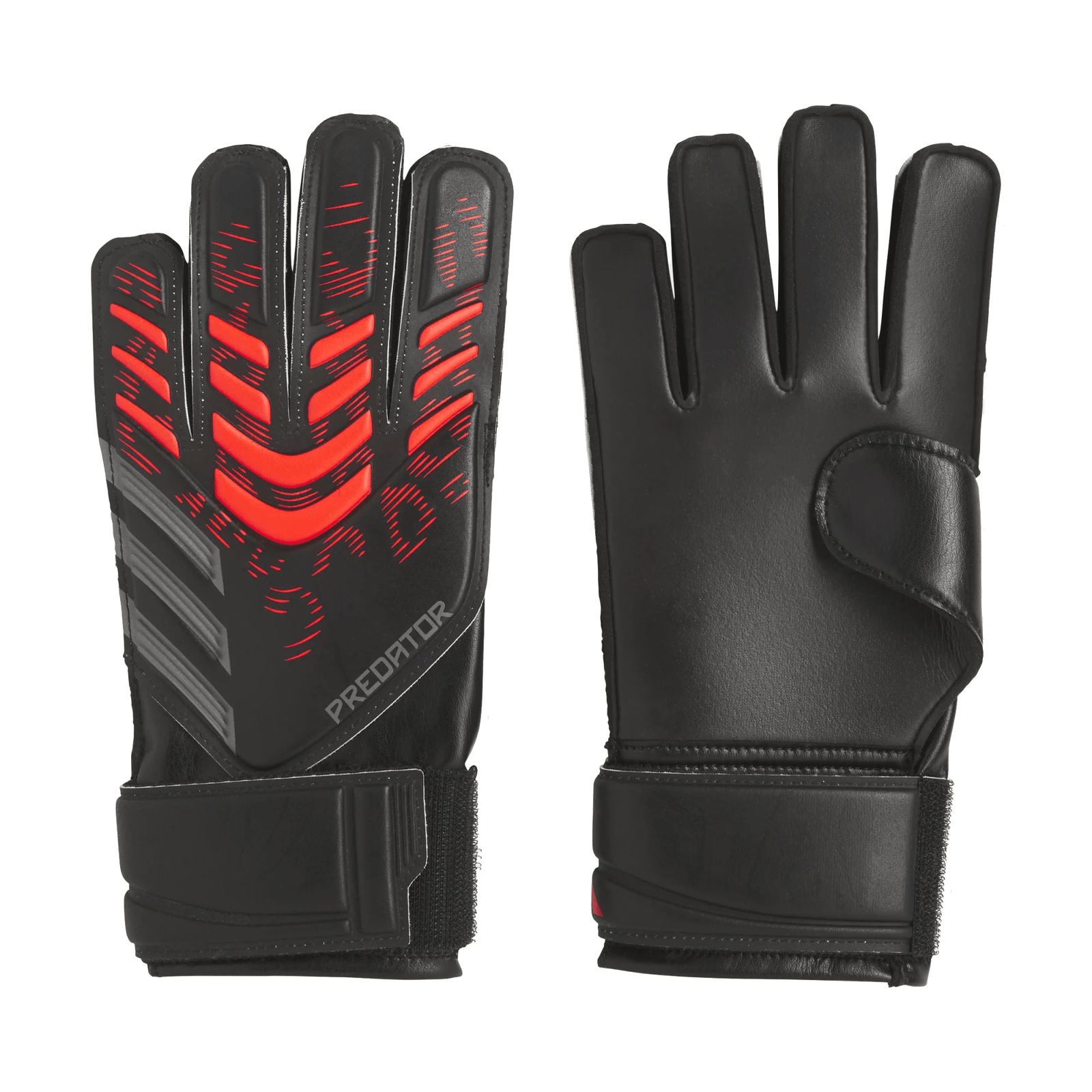 adidas Jr. Predator Training Goalkeeper Glove (Black/Lucid Red) | SoccerWearhouse