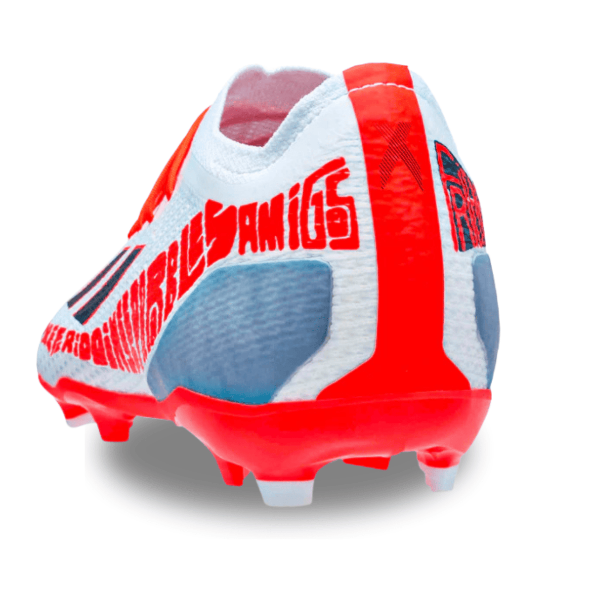 adidas Jr. X Speedportal Messi.1 Firm Ground Soccer Cleats (White/Solar Red) | SoccerWearhouse