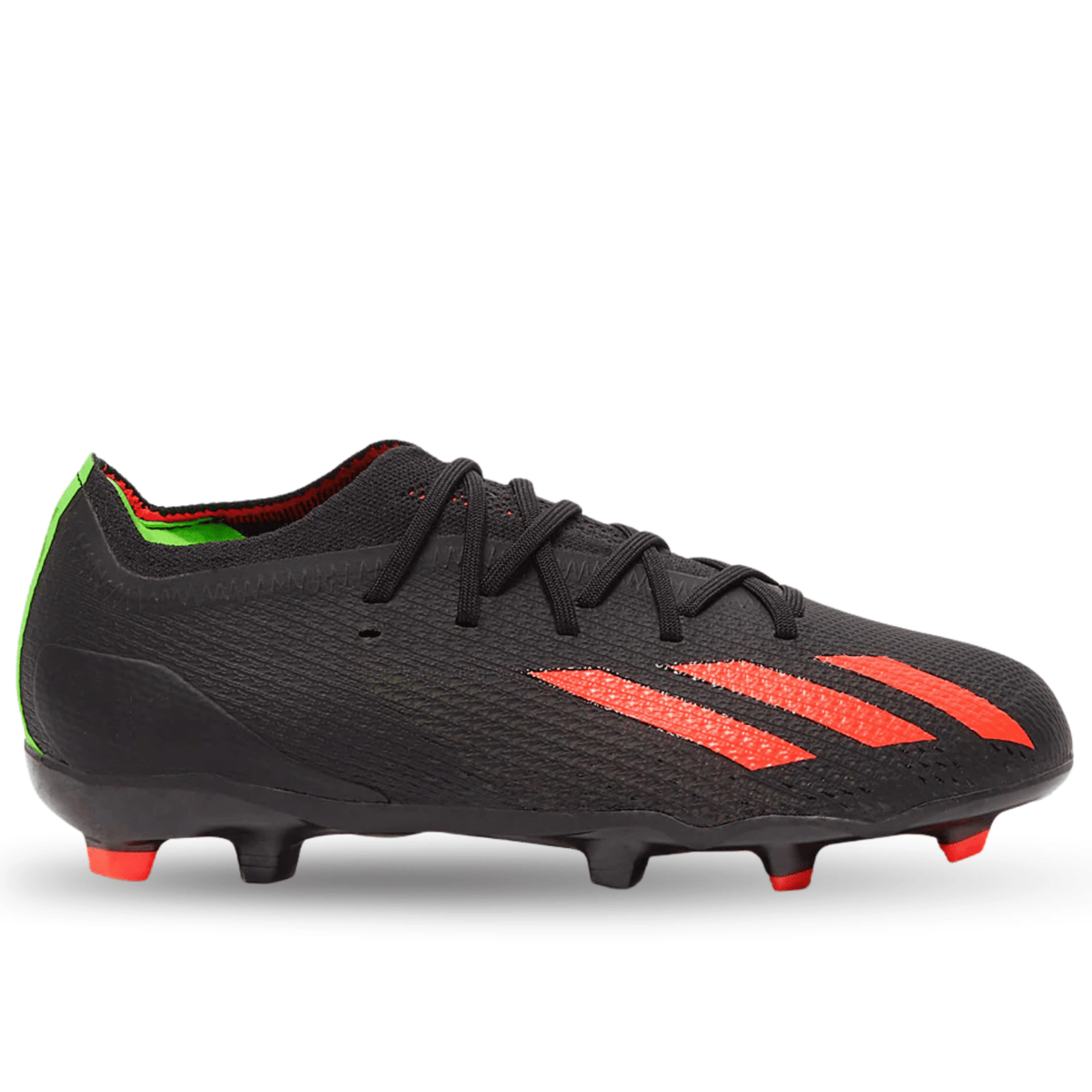 adidas Jr. X Speedportal.1 Firm Ground Soccer Cleats (Core Black/Solar Red/Solar Yellow) | SoccerWearhouse