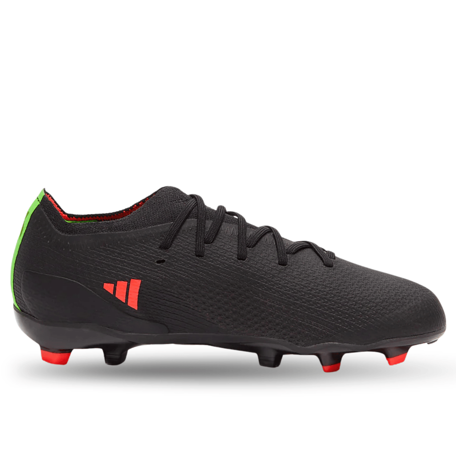 adidas Jr. X Speedportal.1 Firm Ground Soccer Cleats (Core Black/Solar Red/Solar Yellow) | SoccerWearhouse