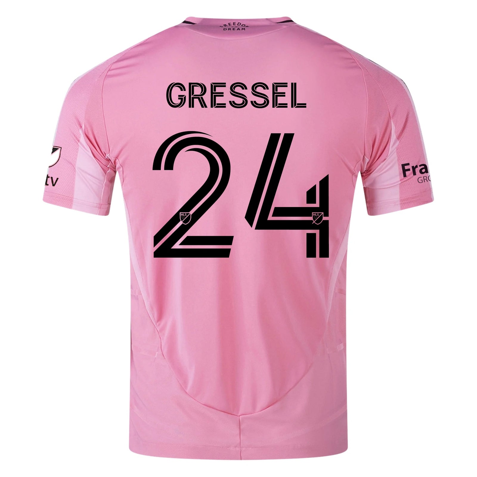 adidas Julian Gressel Inter Miami CF Authentic Home Jersey 25/26 w/ MLS Patches + Sponsor (Easy Pink) | SoccerWearhouse