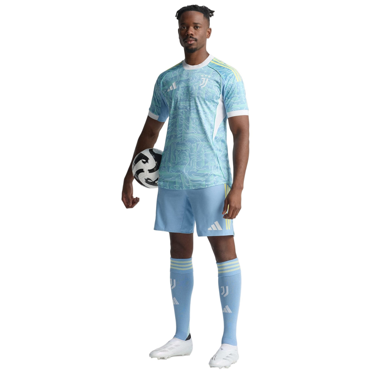 adidas Juventus Authentic Away Jersey 25/26 (Ash Blue) | SoccerWearhouse