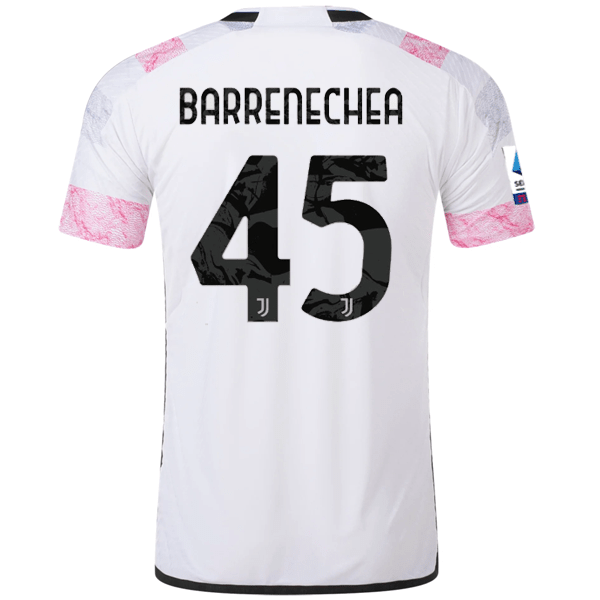 adidas Juventus Authentic Barrenchea Away Jersey w/ Serie A Patch 23/24 (White) | SoccerWearhouse