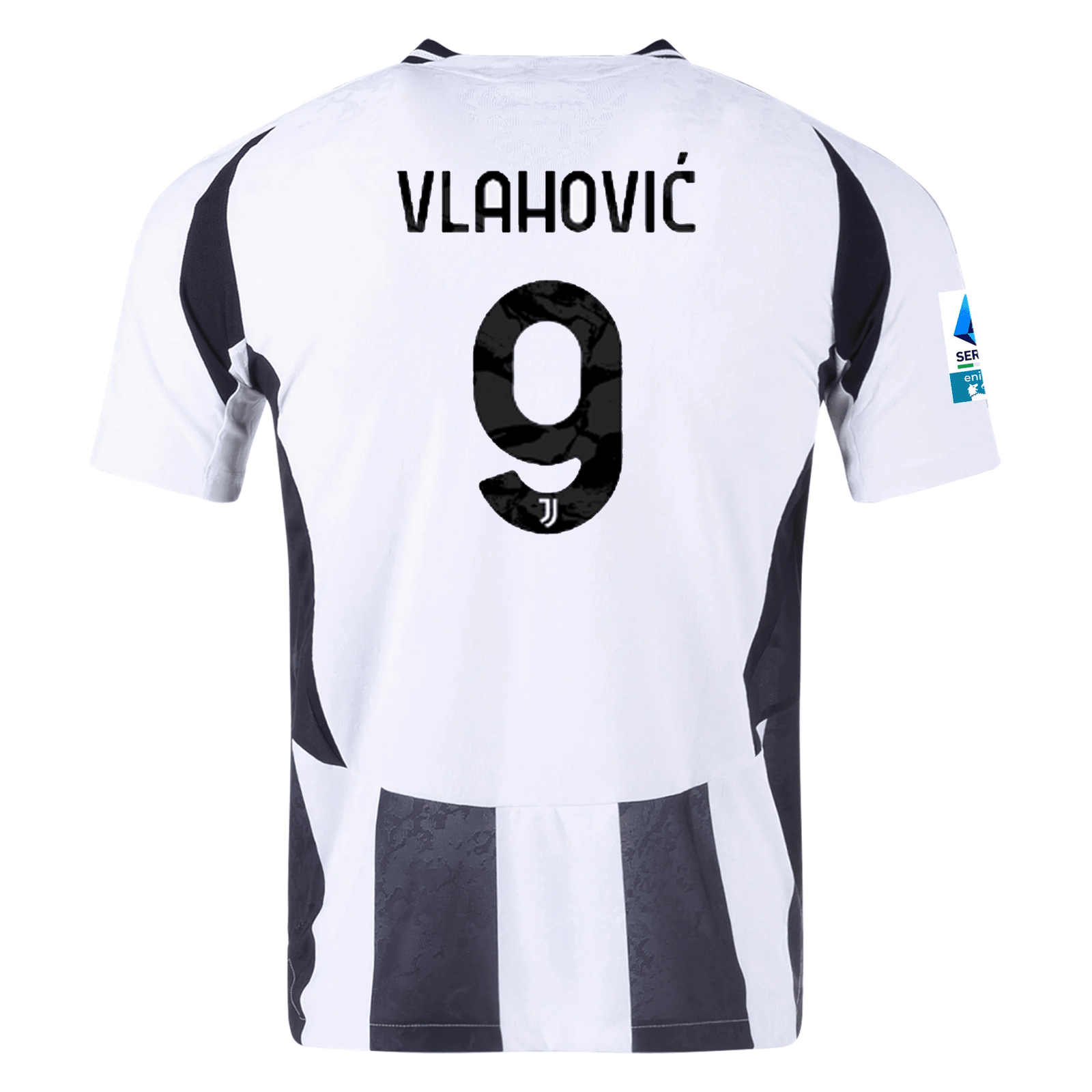 adidas Juventus Authentic Dušan Vlahović Home Jersey w/ Serie A Patch 24/25 (White/Black) | SoccerWearhouse