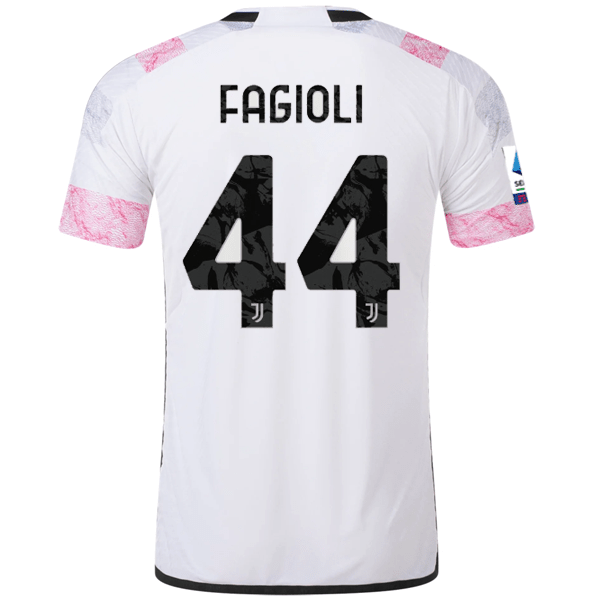 adidas Juventus Authentic Fagioli Away Jersey w/ Serie A Patch 23/24 (White) | SoccerWearhouse
