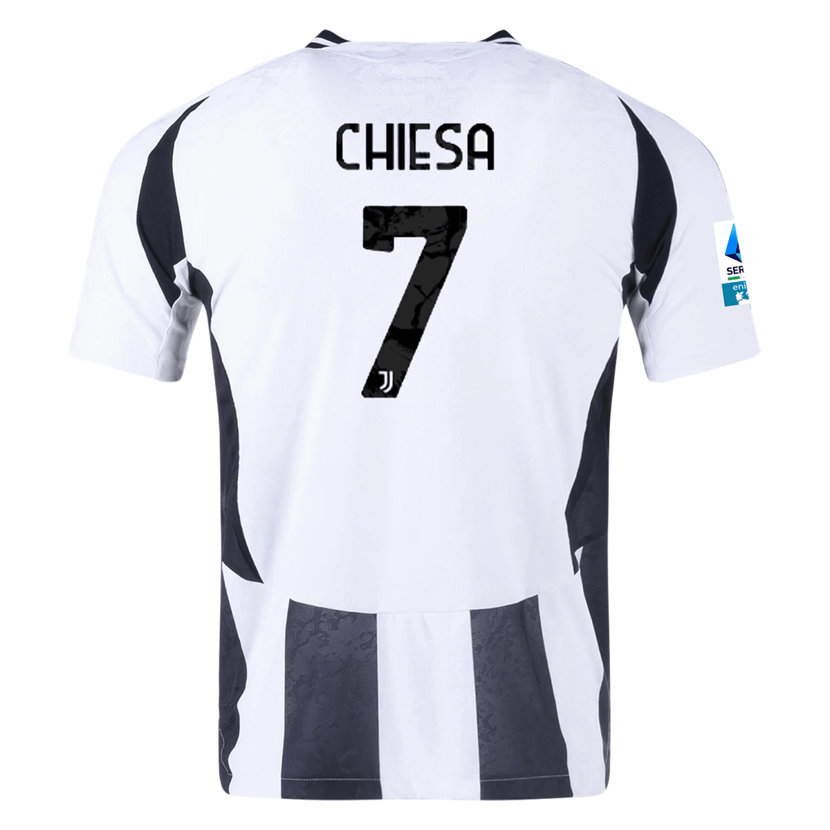adidas Juventus Authentic Federico Chiesa Home Jersey w/ Serie A Patch 24/25 (White/Black) | SoccerWearhouse