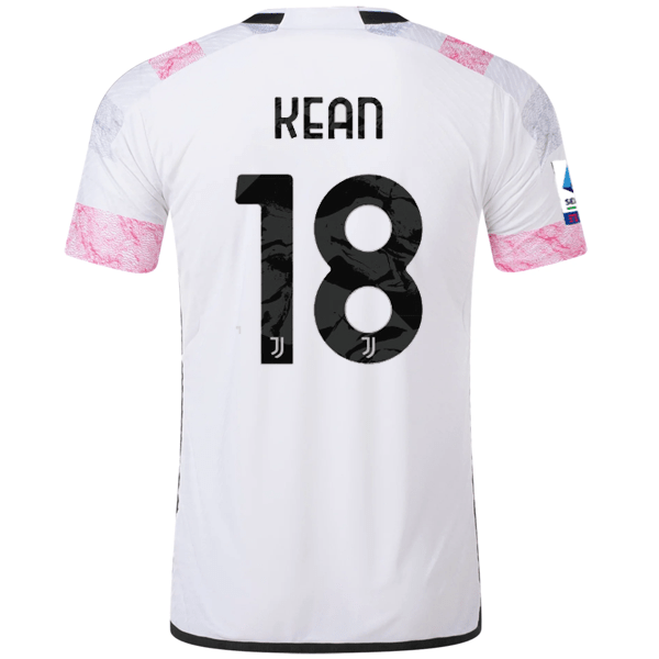 adidas Juventus Authentic Kean Away Jersey w/ Serie A Patch 23/24 (White) | SoccerWearhouse