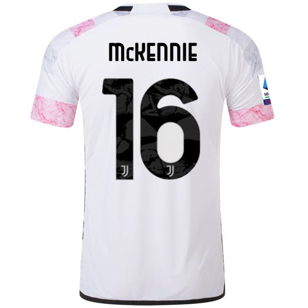 adidas Juventus Authentic Weston Mckennie Away Jersey w/ Serie A Patch 23/24 (White) | SoccerWearhouse