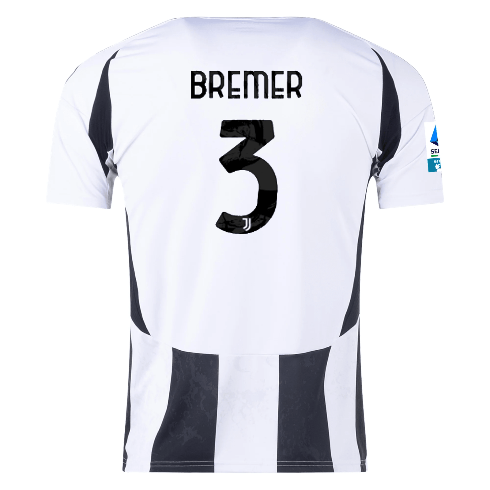 adidas Juventus Gleison Bremer Home Jersey w/ Serie A Patch 24/25 (White/Black) | SoccerWearhouse