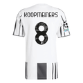 adidas Juventus Koopmeiners  Home Jersey w/ Champions League Patches 25/26 (White/Black/Pink)