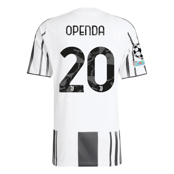 adidas Juventus Openda Home Jersey w/ Champions League Patches 25/26 (