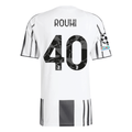 adidas Juventus Rouhi  Home Jersey w/ Champions League Patches 25/26 (White/Black/Pink)